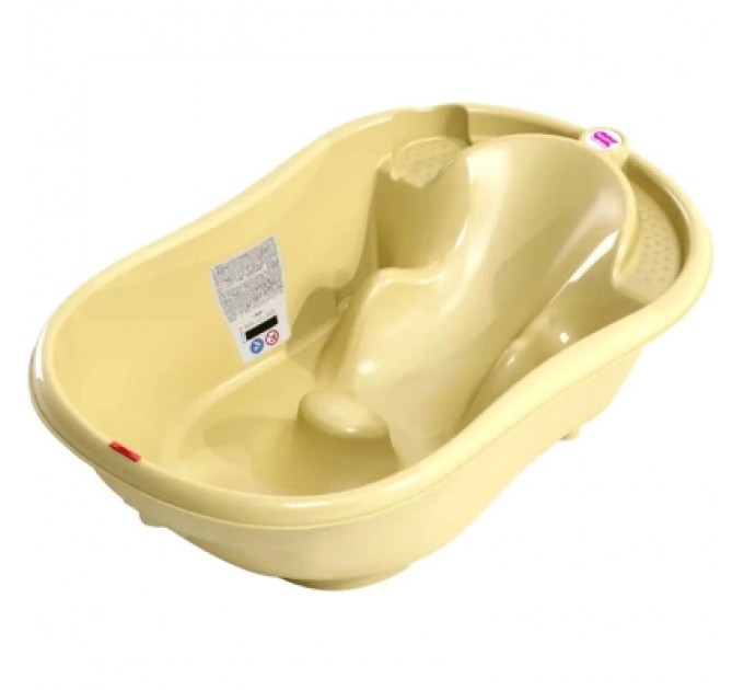 Ok Baby Ванночка Ok Baby Onda з анатомічною гіркою і термодатчиком, жовтий (38231300)