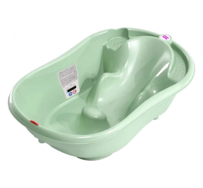 Ok Baby Ванночка Ok Baby Onda з анатомічною гіркою і термодатчиком, зелений (38231200)