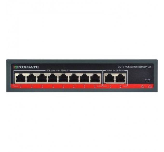 FoxGate Комутатор мережевий FoxGate S5808P-G2