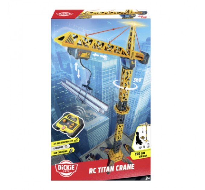 Спецтехніка Dickie Toys Кран Титан зі світловими ефектами на ДК 150 см (3729023)