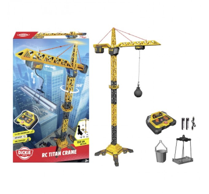 Спецтехніка Dickie Toys Кран Титан зі світловими ефектами на ДК 150 см (3729023)