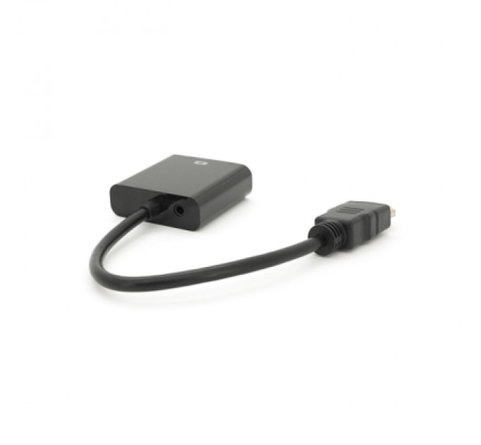 Перехідник HDMI M to VGA F + Audio 0.1m 4K/2K black Voltronic (YT-C-HDMI(M)/VGA(F)+AUX-B)