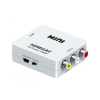 Перехідник HDMI F to 3xRCA F AV 720P/1080P white Voltronic (YT-CM-HDMI/AV-W)