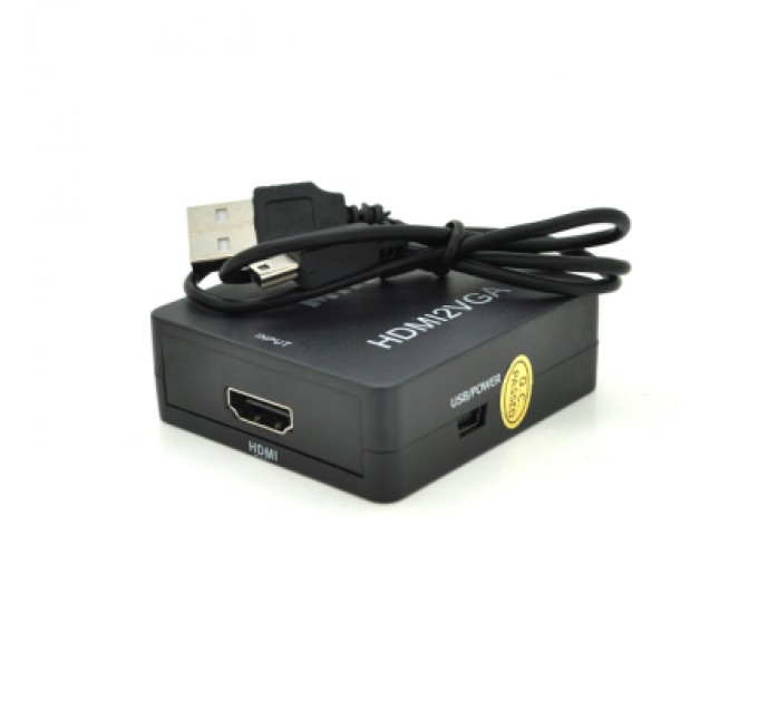 Перехідник HDMI F to VGA F 720P/1080P black Voltronic (YT-CM-HDMI/VGA-B)