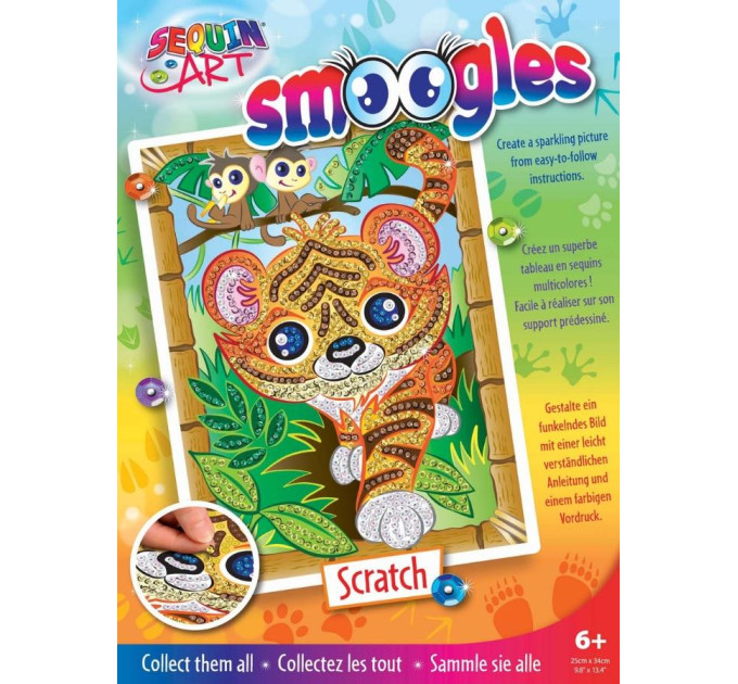 Sequin Art Набір для творчості Sequin Art SMOOGLES Тигр (SA1815)