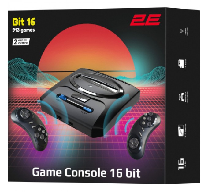 2E Ігрова консоль 2E 16bit HDMI (2 бездротових геймпада, 913 іг (2E16BHDWS913)
