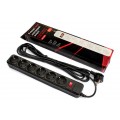 FrimeCom Фільтр живлення FrimeCom (FC-B4006W 3 B) 6 розеток, 3 м, чорний