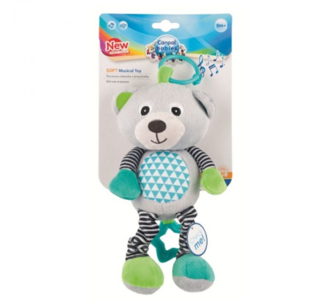 Canpol Брязкальце Canpol плюшева музична BEARS сіра (68/053_grey)