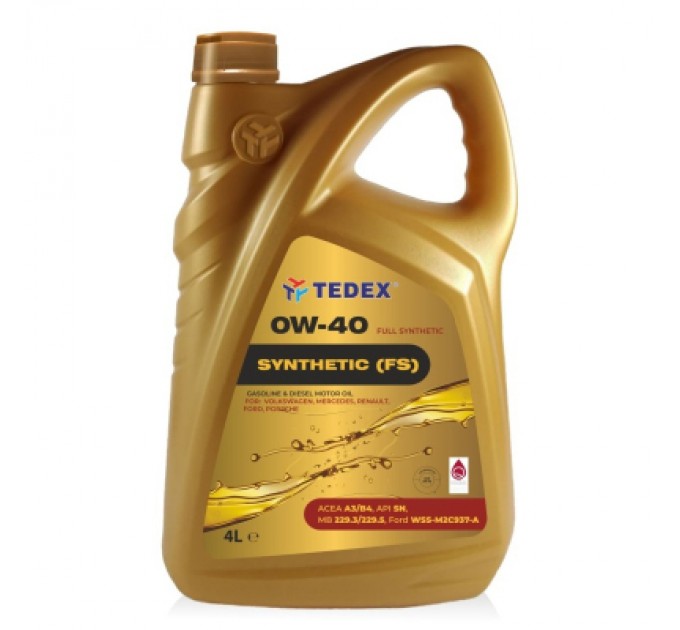 Моторна олива TEDEX SYNTHETIC (FS) MOTOR OIL 0W40 4л