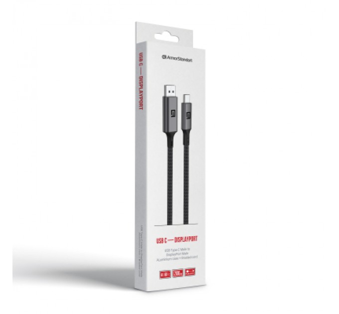 Armorstandart Кабель мультимедійний USB-C to DisplayPort 2.0m 4K60Hz black Armorstandart (ARM76892)