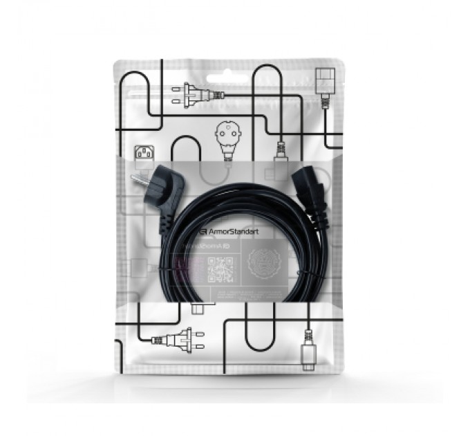 Кабель живлення C13 3m 0.75mm2 black Armorstandart (ARM74269)