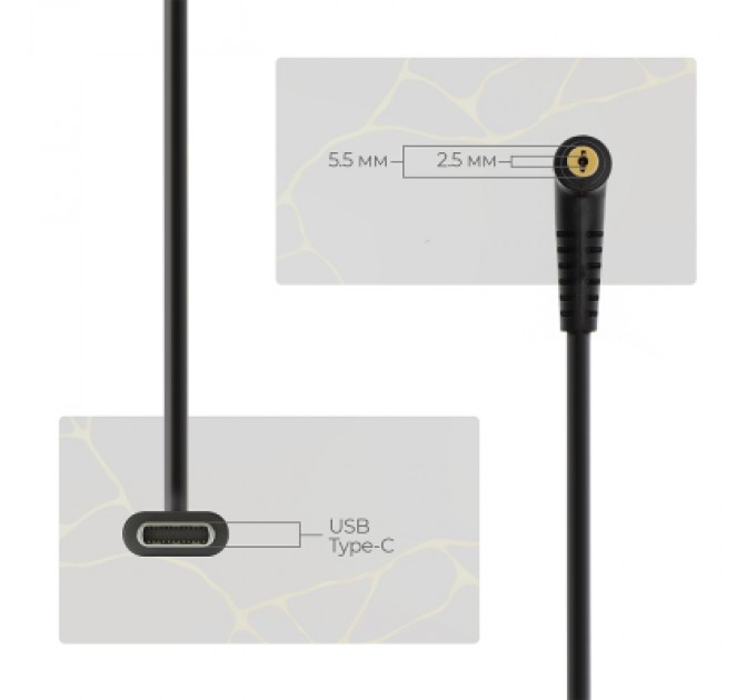 Armorstandart Кабель живлення USB-C to DC 5.5x2.5 18.5-20V 1.0m Armorstandart (ARM79417)