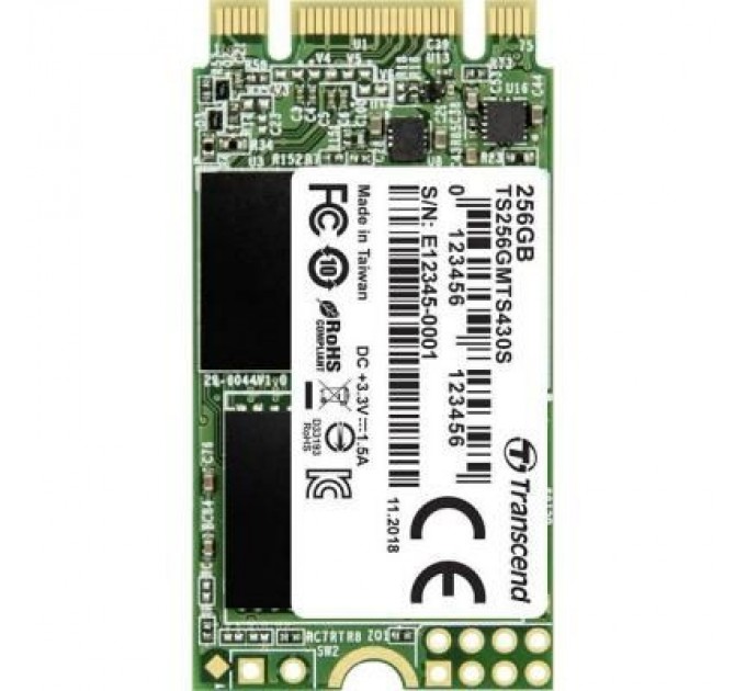 Transcend Накопичувач SSD M.2 2242 256GB Transcend (TS256GMTS430S)