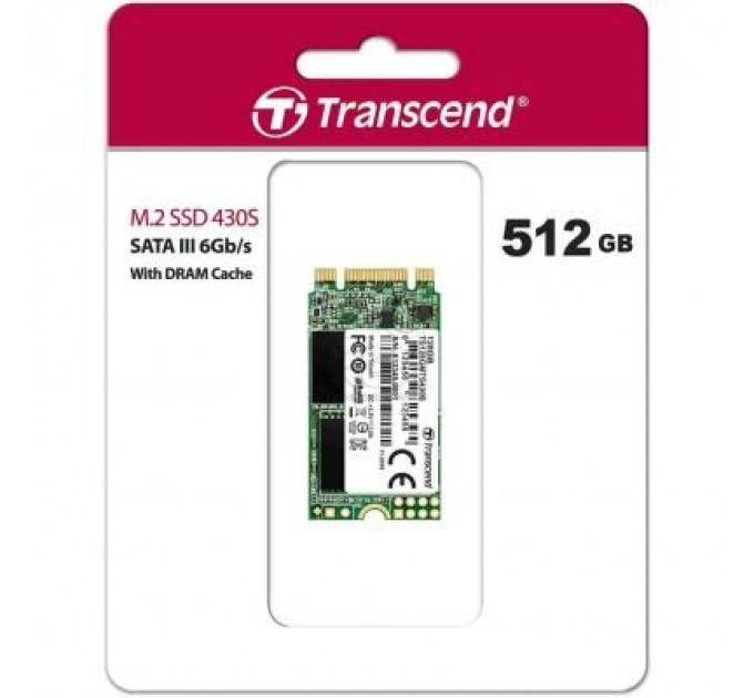 Накопичувач SSD M.2 2242 512GB Transcend (TS512GMTS430S)