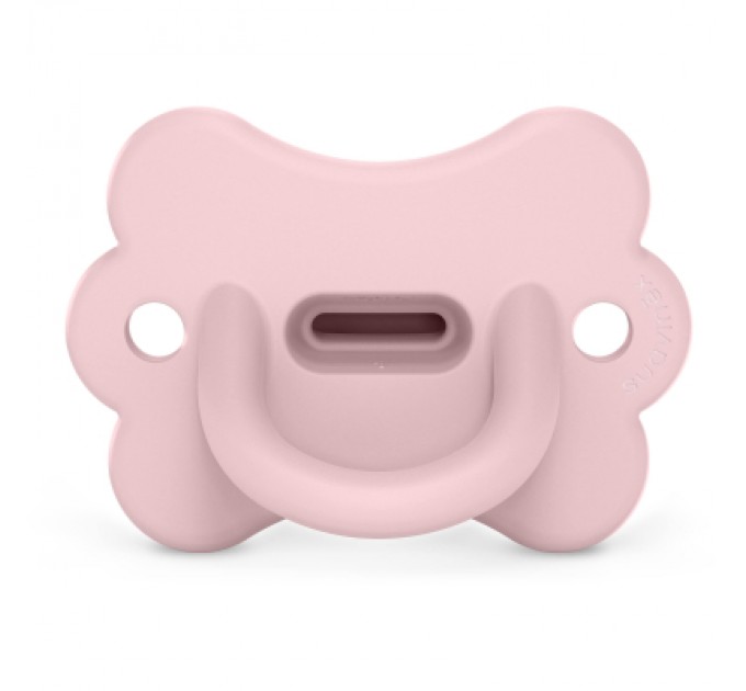 Пустушка Suavinex Colour Essence фізіологічна у формі метелика, 0-6 місяців, рожева (308911)