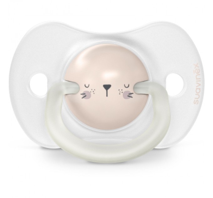 Пустушка Suavinex фізіологочна, 2 шт. 0-6 місяців, нічна/кролик (308214)