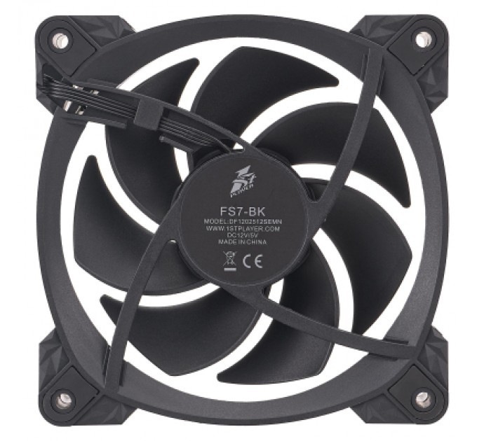 1stPlayer Кулер до корпусу 1stPlayer FS7 Black (FS7-BK-1IN1)