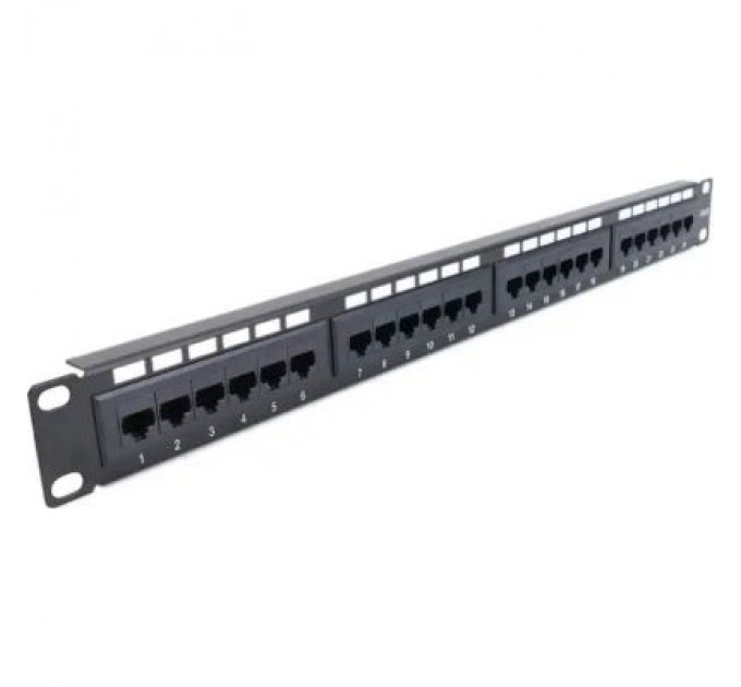 Hypernet Патч-панель Hypernet 19" 24 порти UTP cat.6 (PP-KUTP6-24-NM)