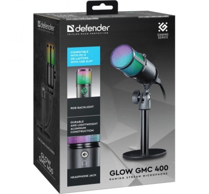 Defender Мікрофон Defender Glow GMC 400 USB RGB (64640)