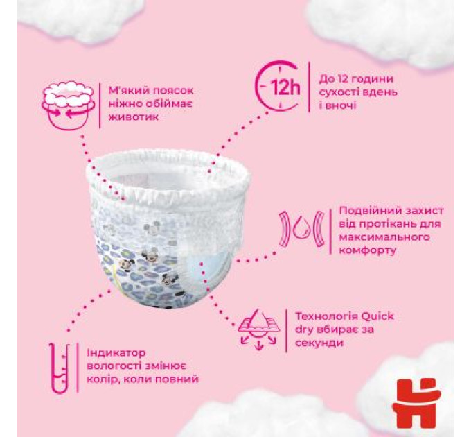 Huggies Підгузки Huggies Pants 4 Mega (9-14 кг) для дівчаток 104 шт (5029054568095)