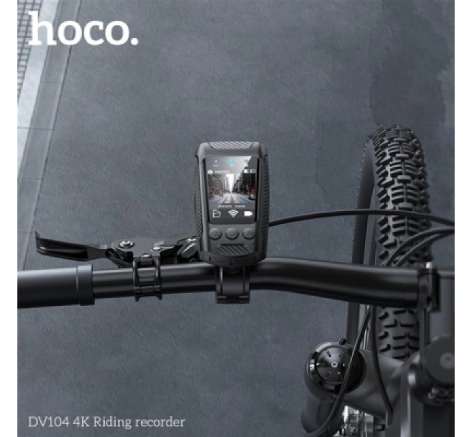 Відеореєстратор HOCO DV104 4K Riding recorder Black (6942007646000)