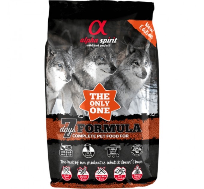 Сухий корм для собак Alpha Spirit The Only One 7 Days Formula 12 кг (8436586310318)