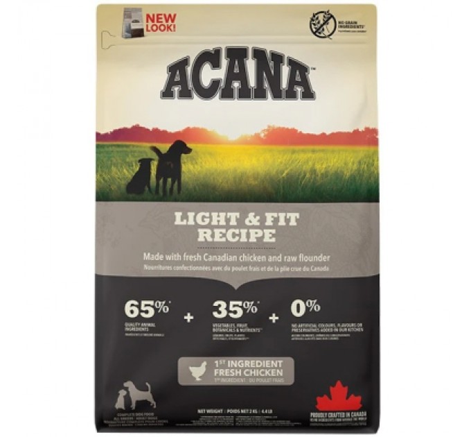 Сухий корм для собак ACANA Light&Fit Recipe з куркою 2 кг (0064992512200)