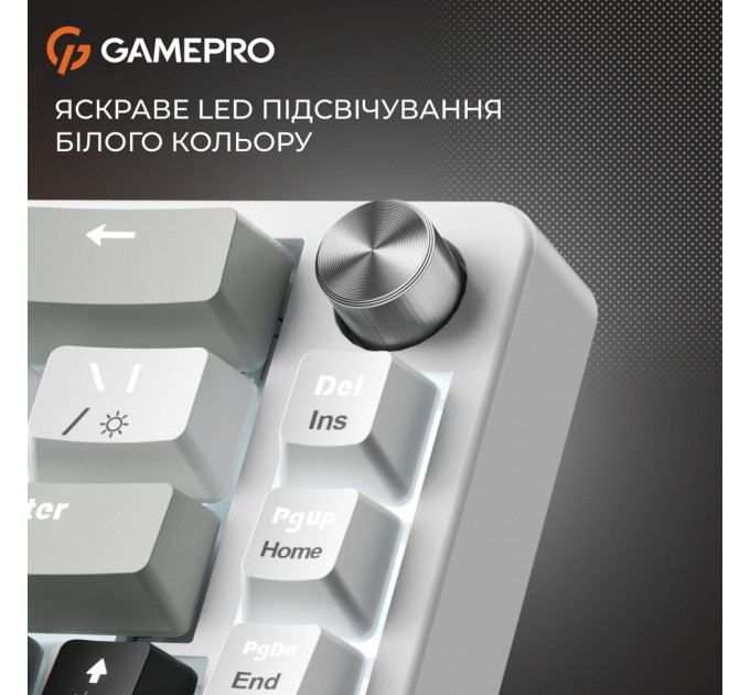 GamePro Клавіатура GamePro Genesis Silverlight MK116 USB UA Grey (MK116)