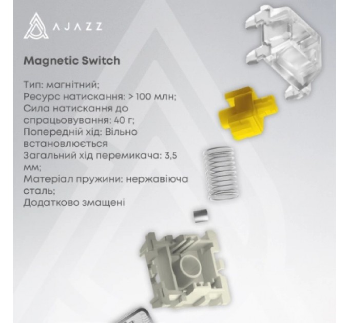 Клавіатура Ajazz AK680 MAX (8+8K) Magnetic Switch RGB Wireless/Bluetooth/USB White (AK680-M-BWD-A)