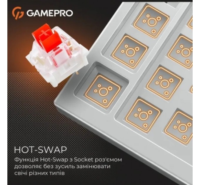 Клавіатура GamePro Genesis Infinity MK130BW Outemu Swithes USB White (MK130BW)