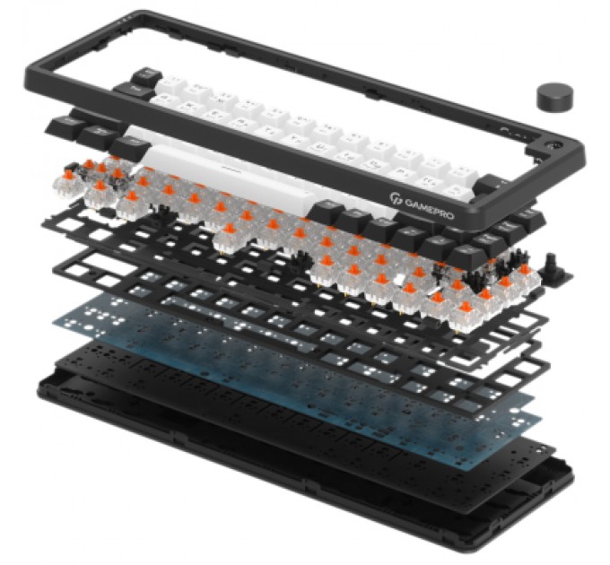 Клавіатура GamePro Asgard Valhalla MK210B Pro 65 RGB Wireless/Bluetooth/USB Black (MK210B Pro)