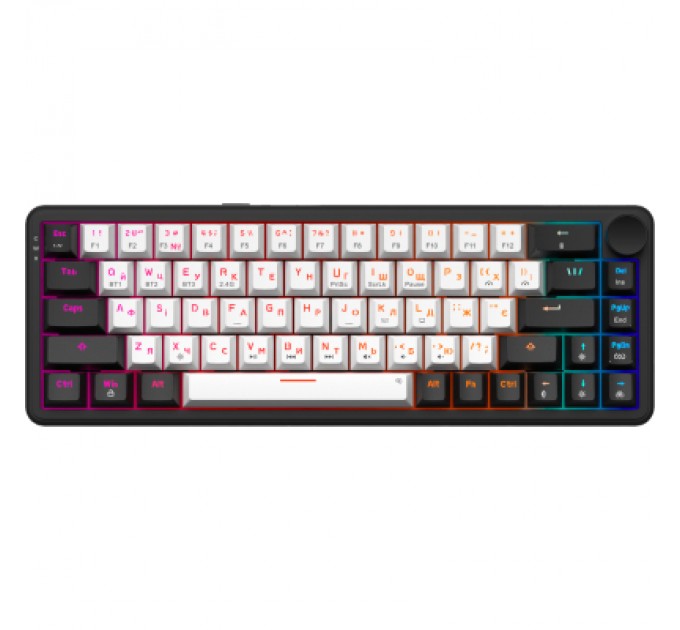 Клавіатура GamePro Asgard Valhalla MK210B Pro 65 RGB Wireless/Bluetooth/USB Black (MK210B Pro)