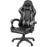 Крісло ігрове Аклас Бешкет ANF підліткове Чорний (PU-чорний/сірий) (00160338)