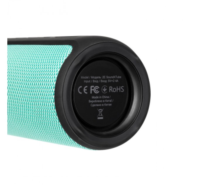 2E Акустична система 2E SoundXTube TWS MP3 Wireless Waterproof Turquoise (2E-BSSXTWTQ)