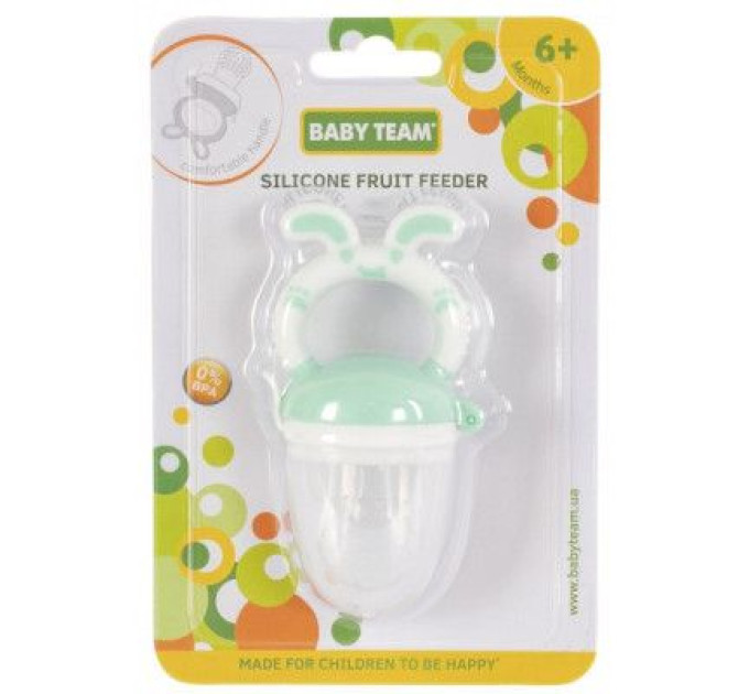 Baby Team Ніблер Baby Team силіконовий (6203_бірюзовий)