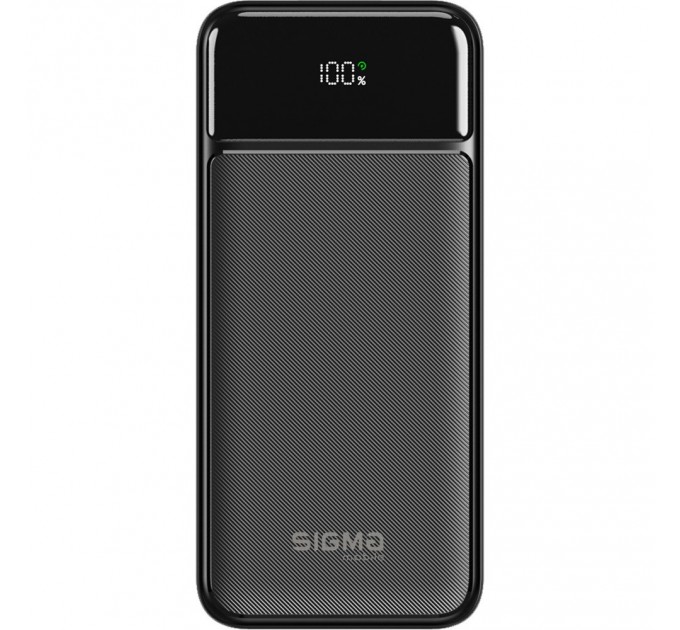 Батарея універсальна Sigma X-power SI30A4QL 30000mAh, PD/20W, QC22.5W, LED, cable 20w, black (4827798787311)