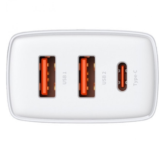 Baseus Зарядний пристрій Baseus Compact Quick Charger 2U+C (CCXJ-E02)