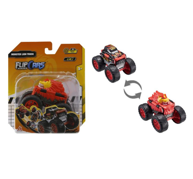 Flip Cars Машина Flip Cars 2 в 1 Монстр-трак Лев (EU463875A-02)