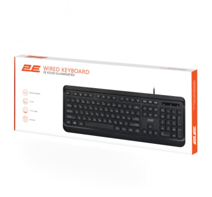 Клавіатура 2E 2E KS120 USB-A Black (2E-KS120UB_UA)
