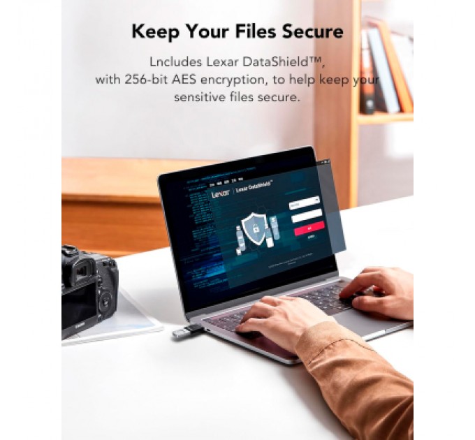 Lexar USB флеш накопичувач Lexar 256GB JumpDrive Fingerprint F35 Pro USB 3.2 (LJDF35P256G-RNBNG)
