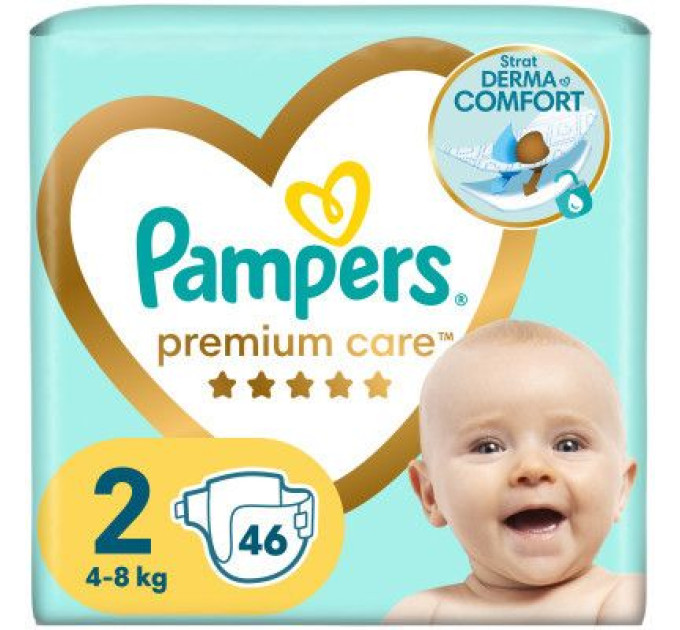 Pampers Підгузки Pampers Premium Care Розмір 2 (4-8 кг) 46 шт (8001841104799)