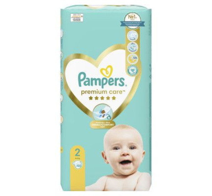 Pampers Підгузки Pampers Premium Care Розмір 2 (4-8 кг) 46 шт (8001841104799)