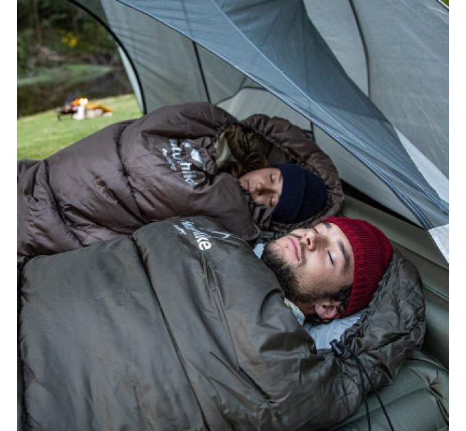 Спальний мішок Naturehike з капюшоном U250S NH20MSD07 (0°C) лівий, темно-зелений (6927595764305-L)