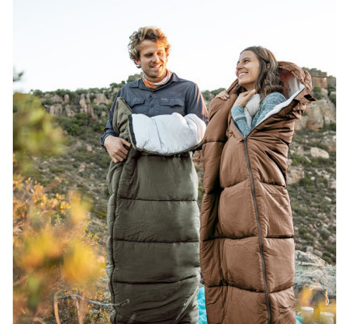 Спальний мішок Naturehike з капюшоном U250S NH20MSD07 (0°C) лівий, темно-зелений (6927595764305-L)