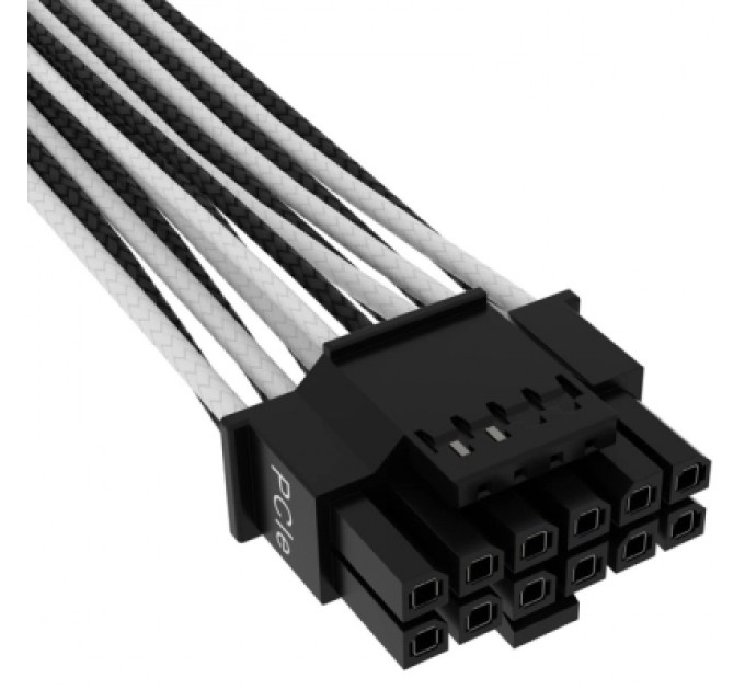 Кабель живлення video power 12+4pin PCIe Gen 5 12VHPWR 600W black/white Corsair (CP-8920333)