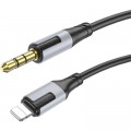 BOROFONE Кабель мультимедійний Lightning to 3.5mm M 1.0m BL19 black BOROFONE (6941991108327)