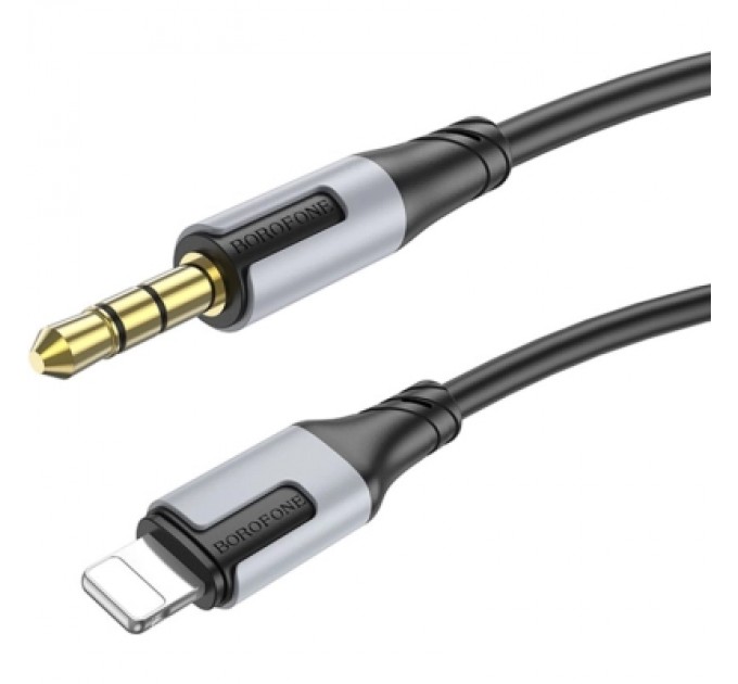 BOROFONE Кабель мультимедійний Lightning to 3.5mm M 1.0m BL19 black BOROFONE (6941991108327)