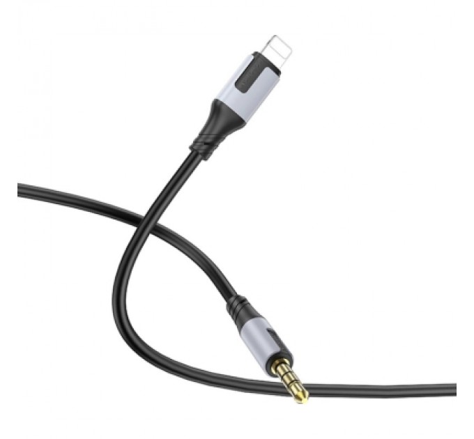 BOROFONE Кабель мультимедійний Lightning to 3.5mm M 1.0m BL19 black BOROFONE (6941991108327)
