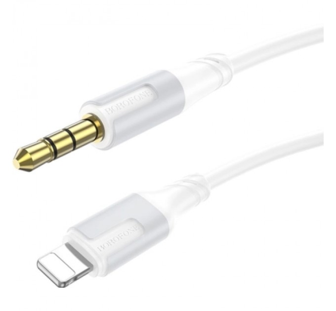 BOROFONE Кабель мультимедійний Lightning to 3.5mm M 1.0m BL19 white BOROFONE (6941991108570)