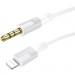 BOROFONE Кабель мультимедійний Lightning to 3.5mm M 1.0m BL19 white BOROFONE (6941991108570)